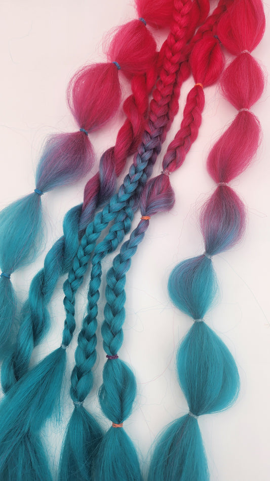 Pink and Blue Reusable Hair Piece