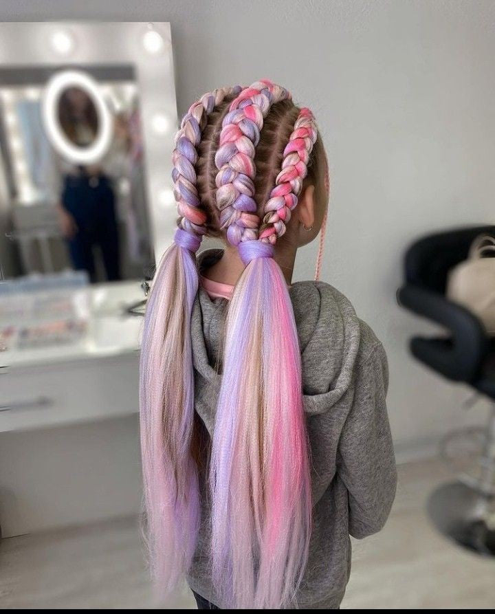 (4) Dutch Braids with Straightened Hair